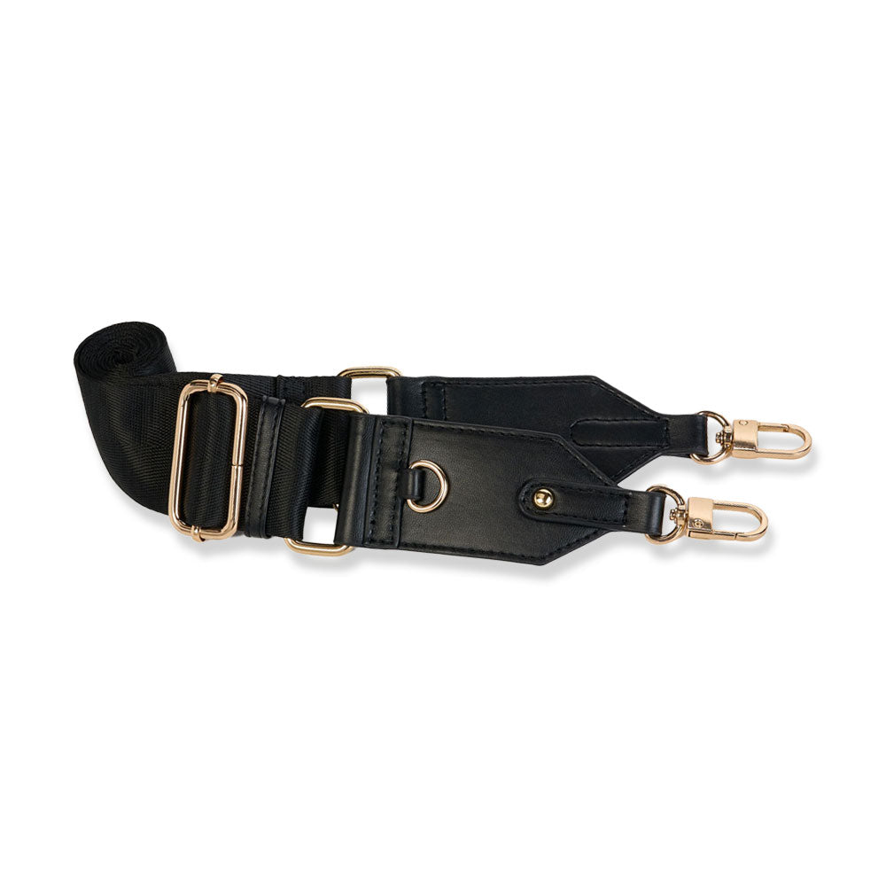 HydroBag® Handle Black Vegan Leather | Tumbler Crossbody Bag
