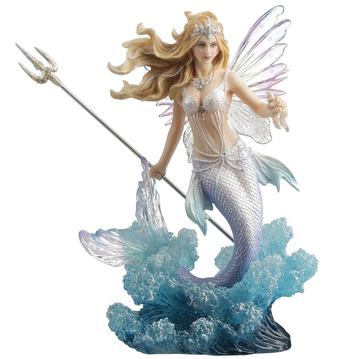 Queen Mermaid Fairy Holding Trident Figurine