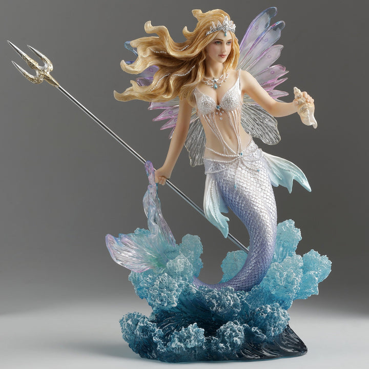Queen Mermaid Fairy Holding Trident Figurine