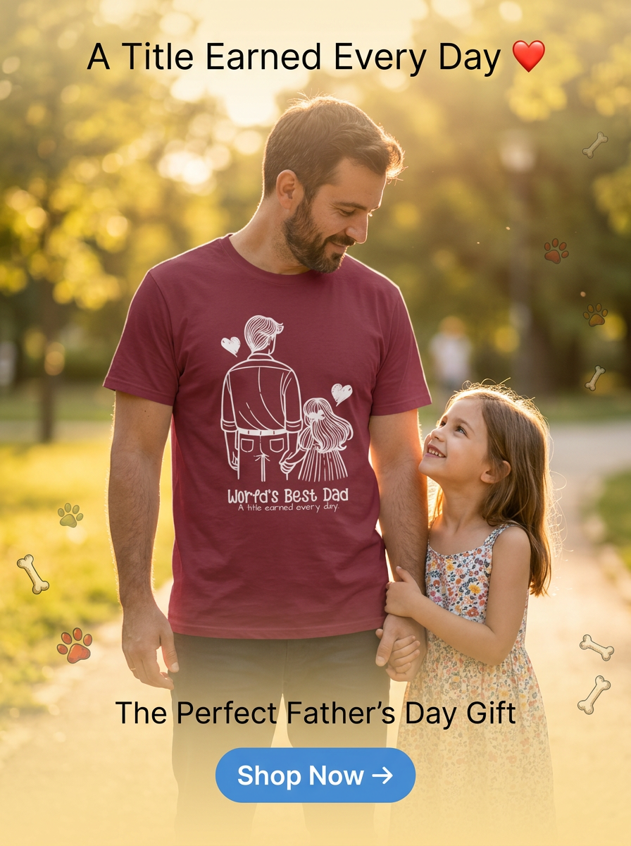 World’s Best Dad T-Shirt – Eco-Friendly Casual Gift Tee