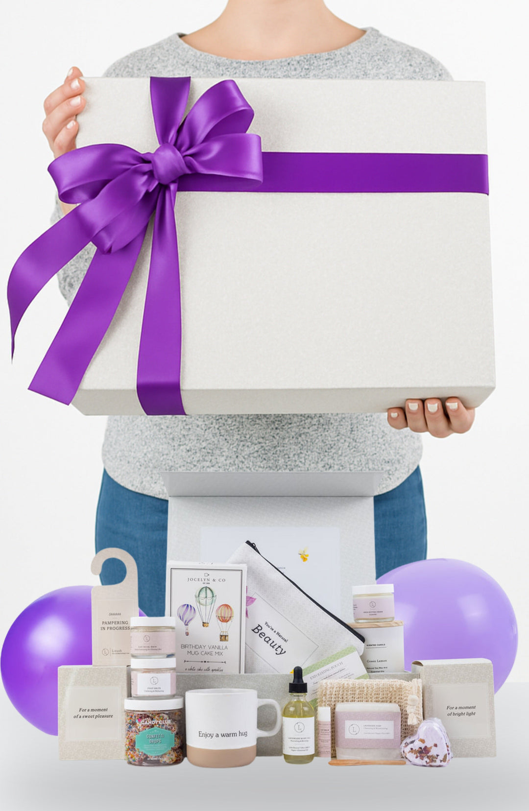 Birthday Gift Basket for Her | Pampering Spa Gift Box