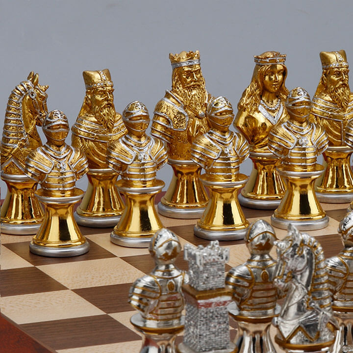 Medieval Crusades Chess Set with Board