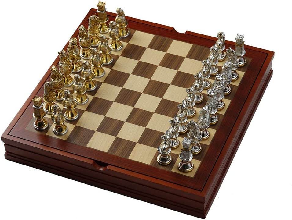 Medieval Crusades Chess Set with Board