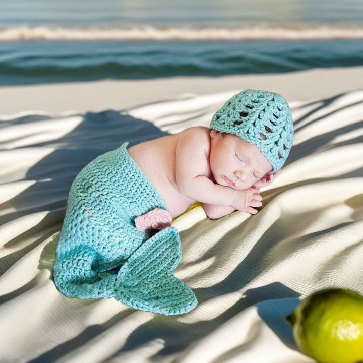 Cute Baby Mermaid Costume Photography Prop Set