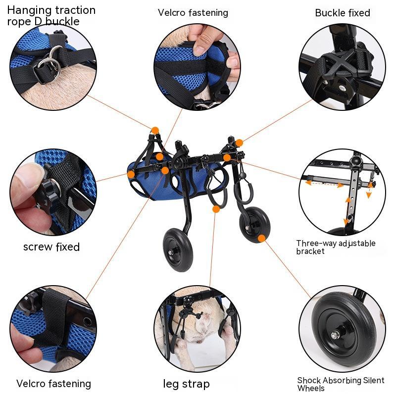 Adjustable Dog Wheelchair | Pet Mobility Support Scooter
