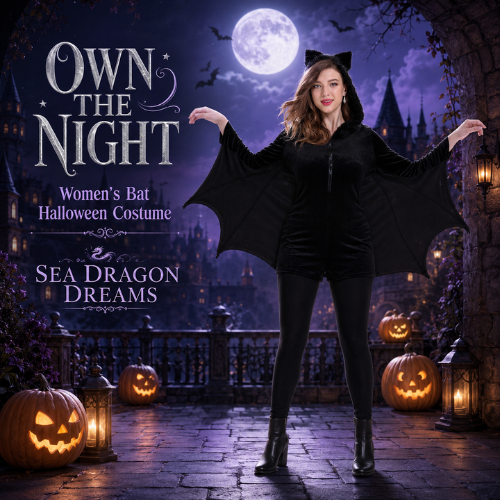 Women’s Bat Vampire Halloween Costume – Gothic Cosplay Outfit