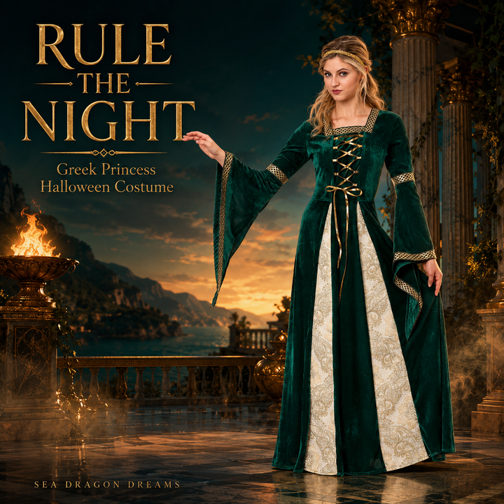 Women’s Greek Princess Queen Costume – Royal Halloween Dress