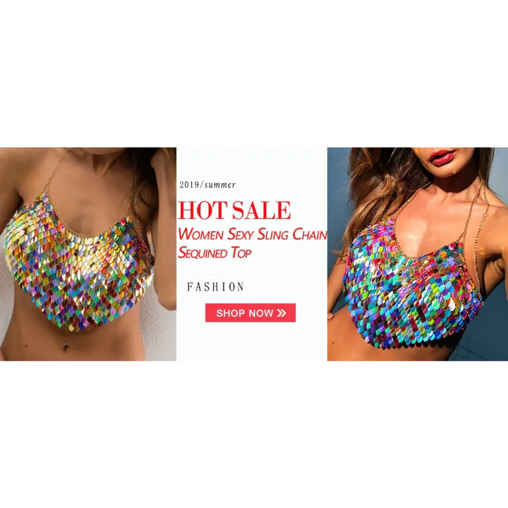 Women's Rhinestone Halter Top – Shiny Harajuku Crop Top