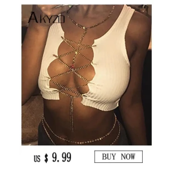 Women's Rhinestone Halter Top – Shiny Harajuku Crop Top