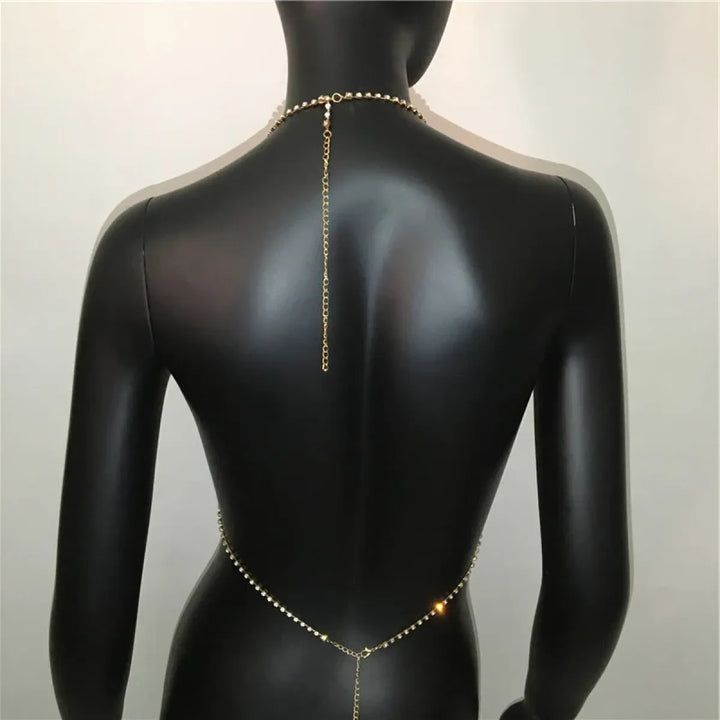 Women's Rhinestone Halter Top – Shiny Harajuku Crop Top