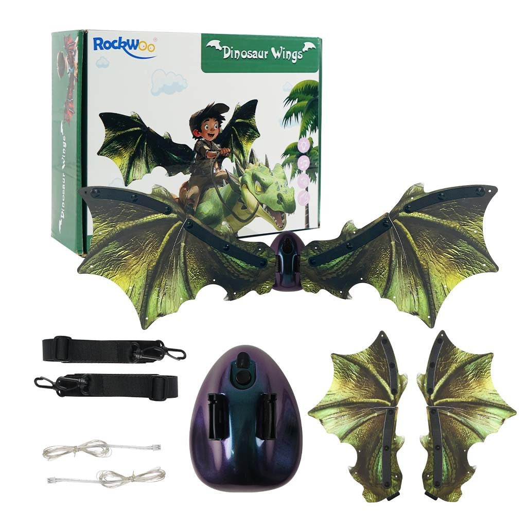 Light-Up Dinosaur Butterfly Wings – Battery-Powered Costume Accessory