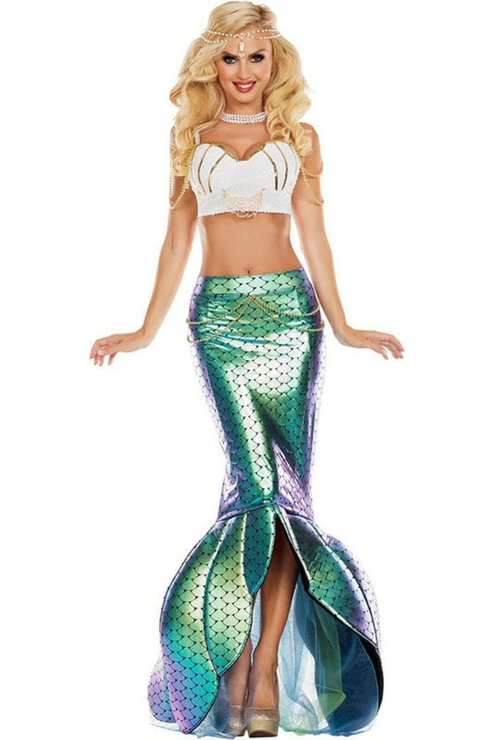 Under the Sea Mermaid Costume – Sequin Mermaid Dress with Shell Top