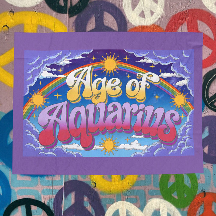 Velveteen Plush Blanket - Age of Aquarius