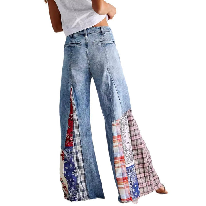 Women’s Retro High-Waist Wide-Leg Denim Jeans