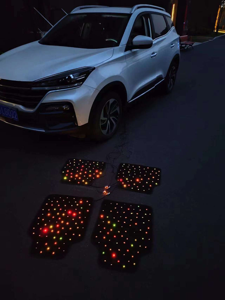 Starlight Fiber Optic Car Floor Mats | LED Galaxy Floor Mat Set