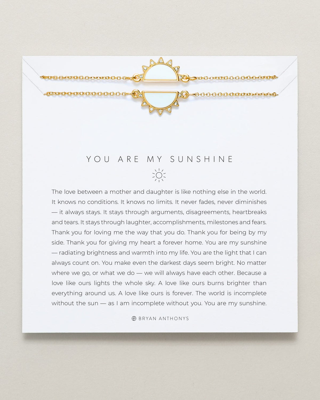 You Are My Sunshine Gold Bracelet Set