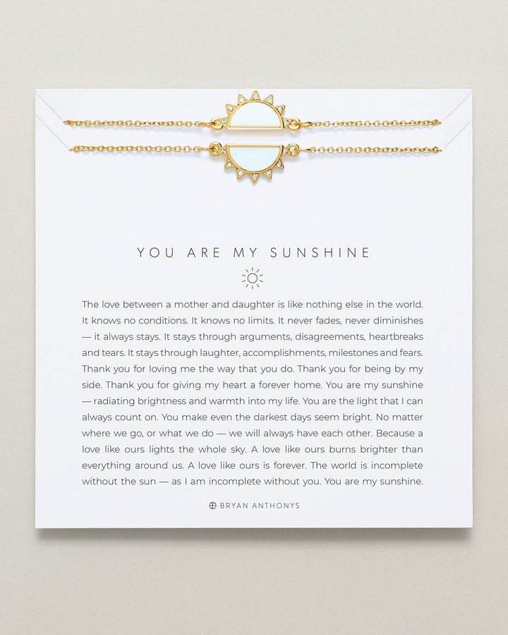 You Are My Sunshine Gold Bracelet Set