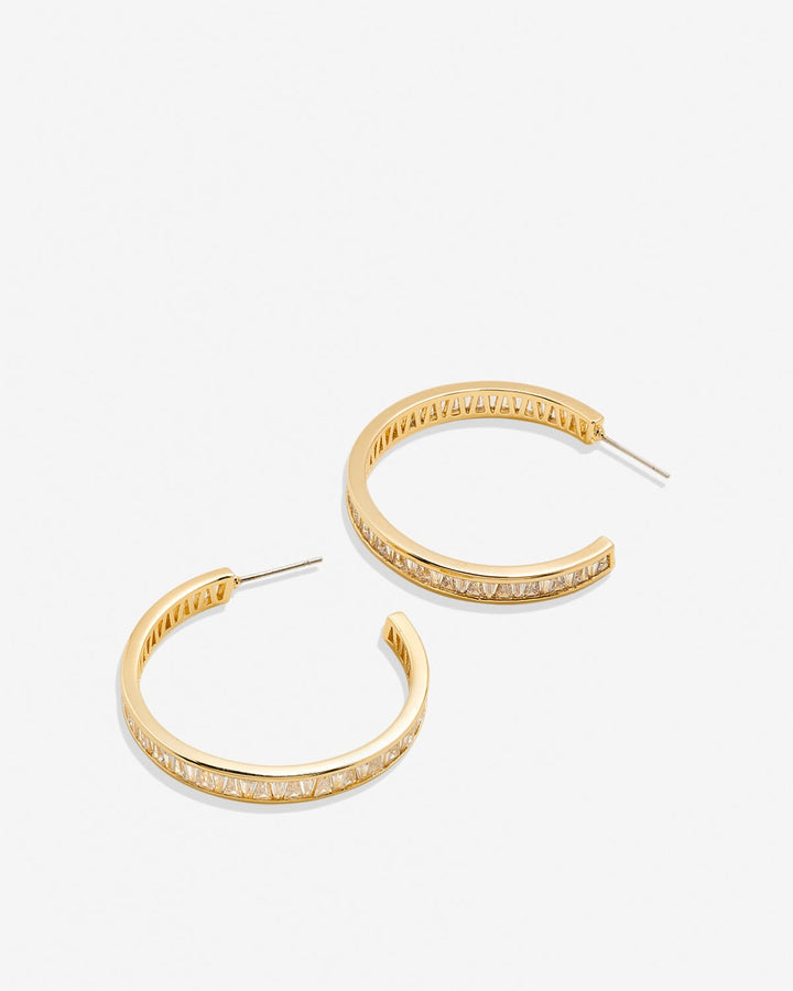 Mom Baguette Maxi Hoop Earrings – Meaningful Gift by Bryan Anthonys