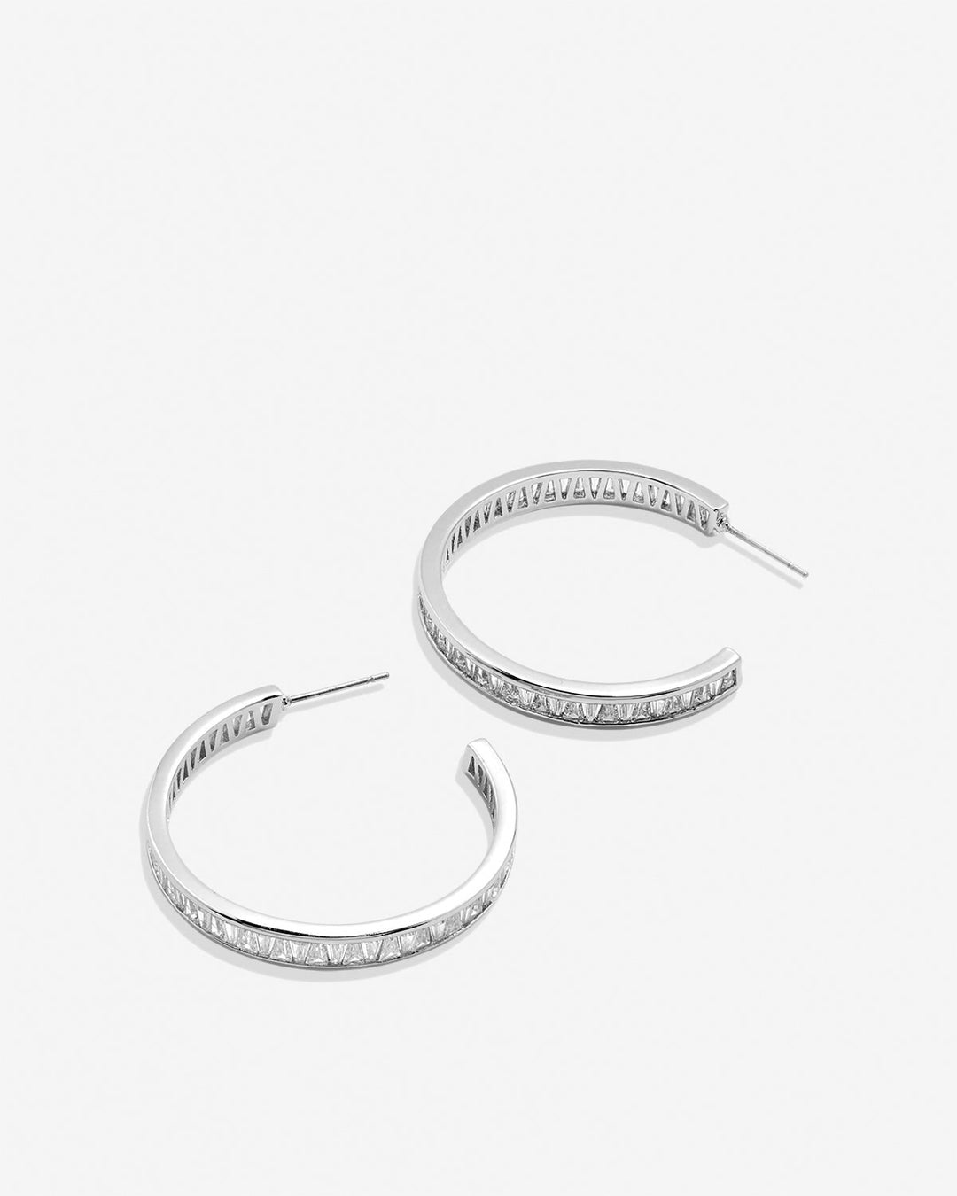 Mom Baguette Maxi Hoop Earrings – Meaningful Gift by Bryan Anthonys