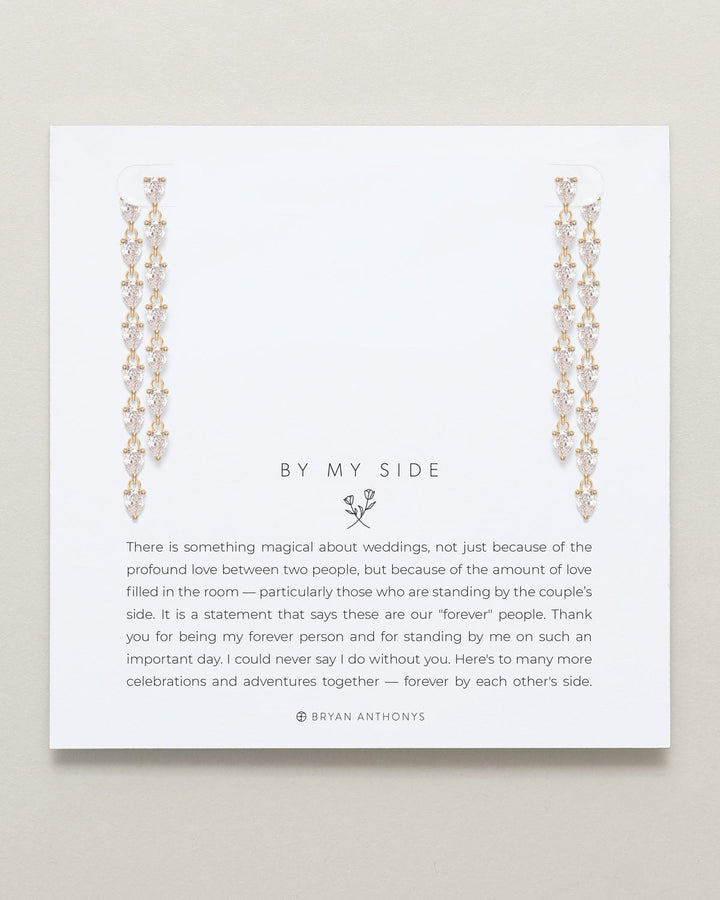 By My Side Pear Cut Chandelier Earrings – Bridesmaid Gift