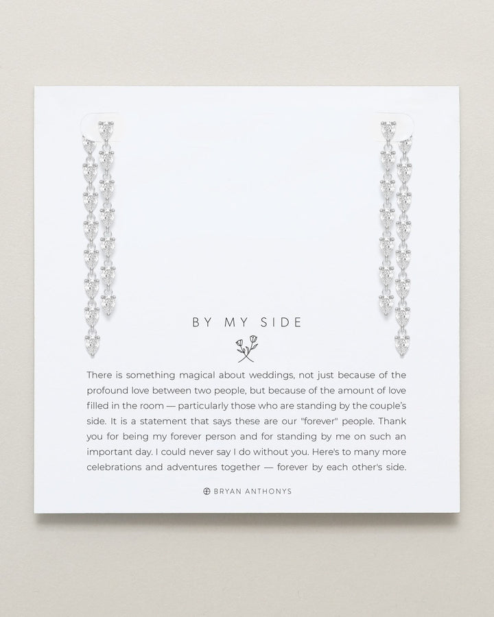 By My Side Pear Cut Chandelier Earrings – Bridesmaid Gift