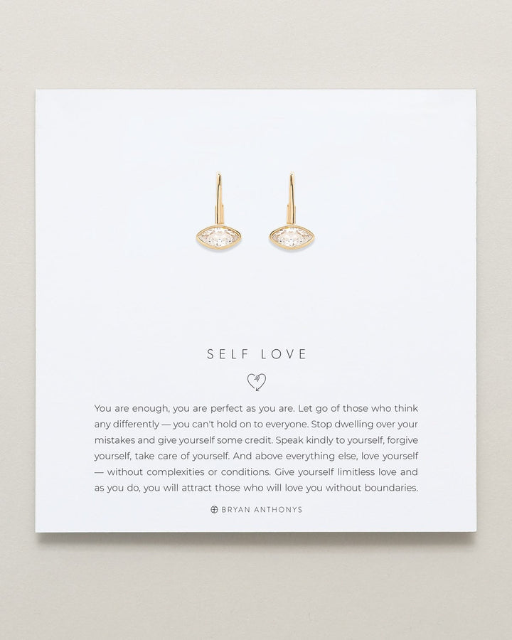 Self Love Marquise Drop Earrings – Inspirational Jewelry