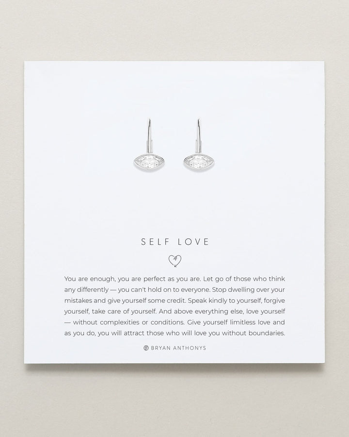 Self Love Marquise Drop Earrings – Inspirational Jewelry