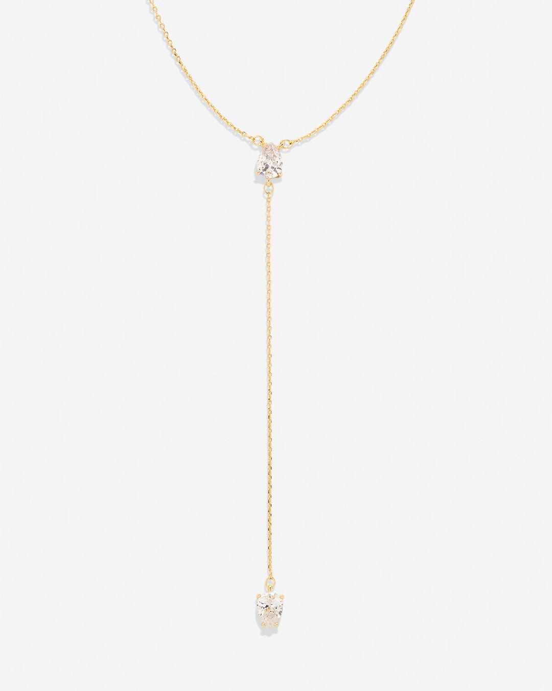 By My Side Pear Cut Lariat Necklace – Bridesmaid Gift by Bryan Anthonys