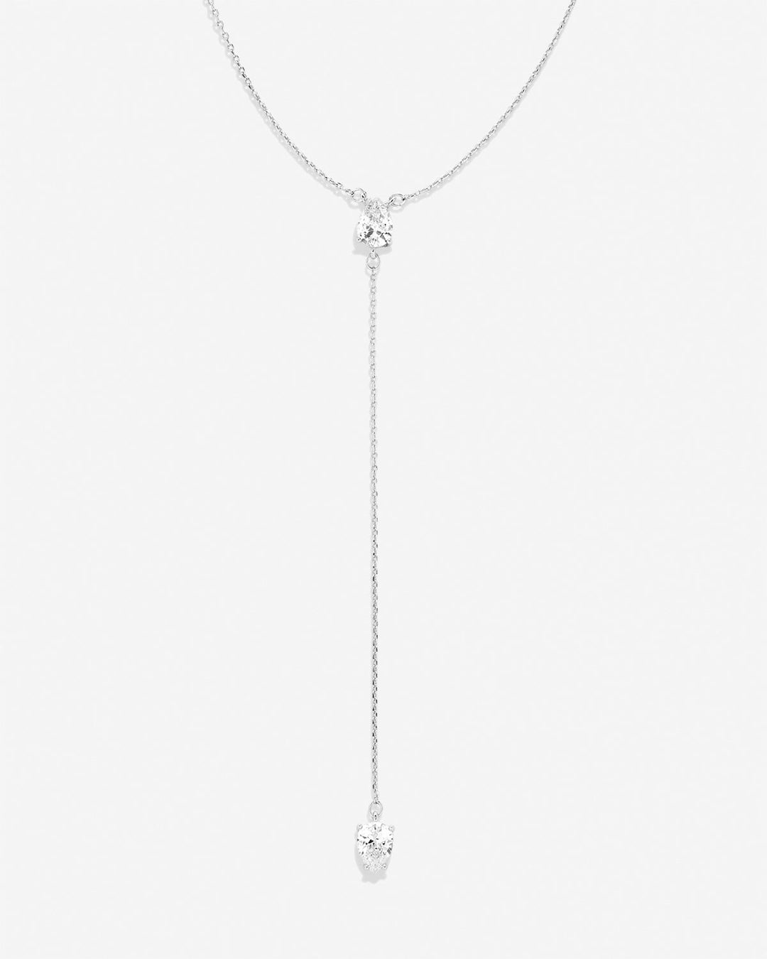 By My Side Pear Cut Lariat Necklace – Bridesmaid Gift by Bryan Anthonys