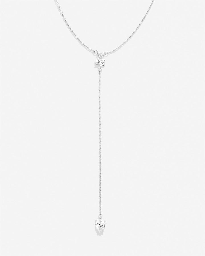 By My Side Pear Cut Lariat Necklace – Bridesmaid Gift by Bryan Anthonys