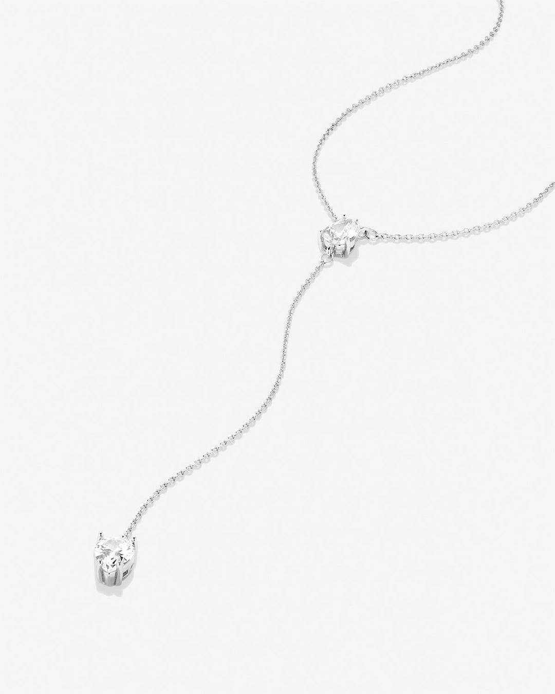 By My Side Pear Cut Lariat Necklace – Bridesmaid Gift by Bryan Anthonys