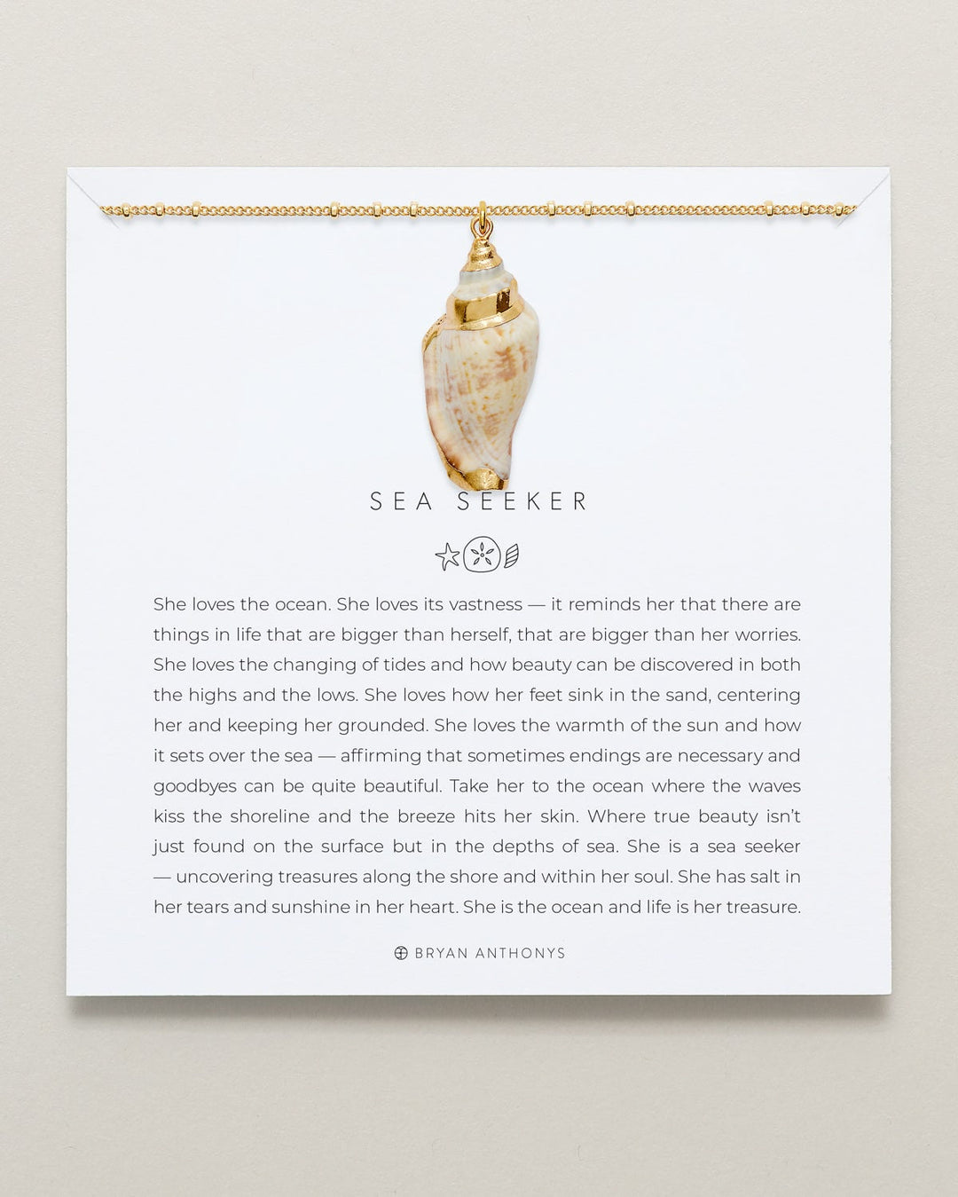 Sea Seeker Shell Necklace – Ocean-Inspired Jewelry by Bryan Anthonys