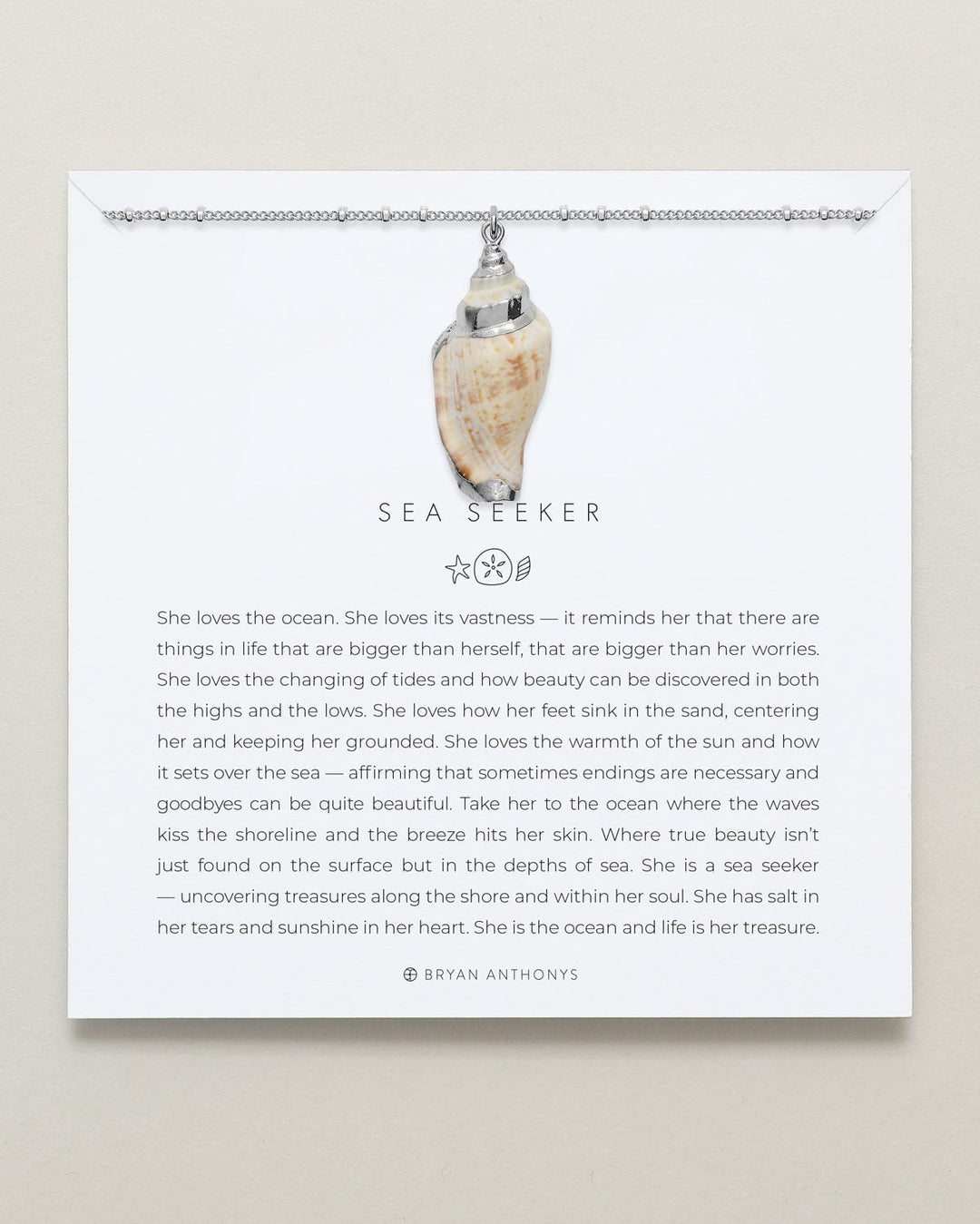 Sea Seeker Shell Necklace – Ocean-Inspired Jewelry by Bryan Anthonys