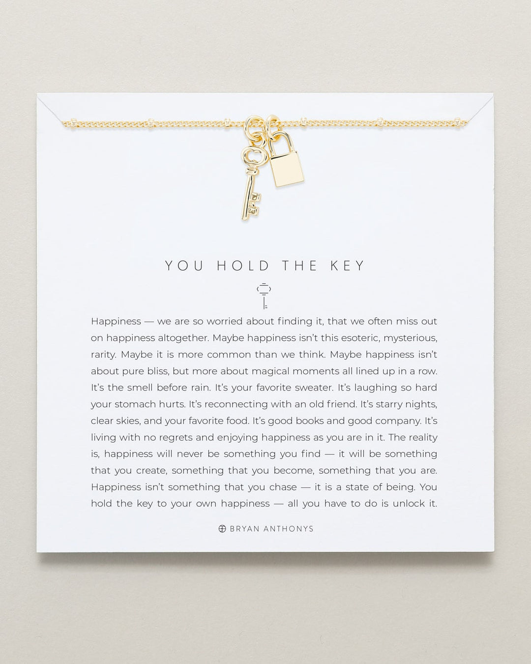 You Hold the Key Necklace – Inspirational Key Pendant