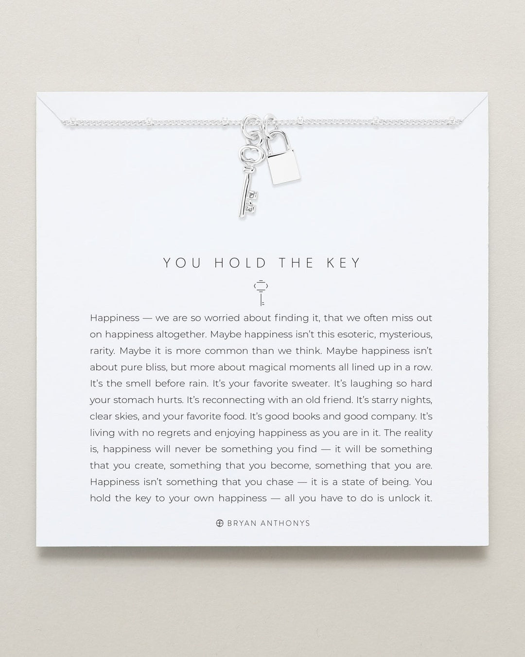 You Hold the Key Necklace – Inspirational Key Pendant