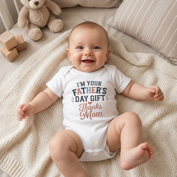 Father’s Day Baby Onesie – “I’m Your Father’s Day Gift” | Cute Infant Outfit