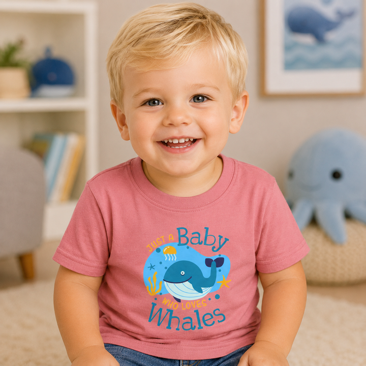 Infant Fine Jersey Tee - Just A Baby Who Loves Whales