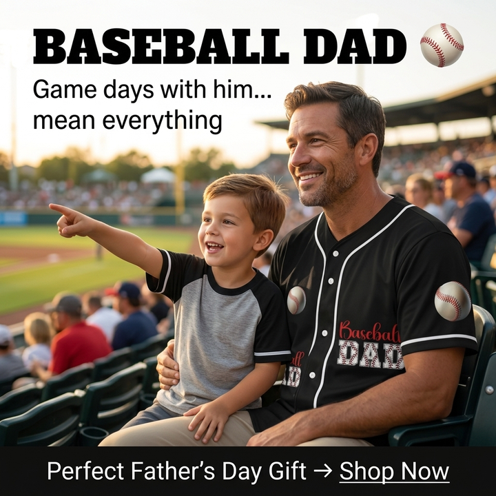 Baseball Dad Jersey - Perfect Gift for Sports Dads