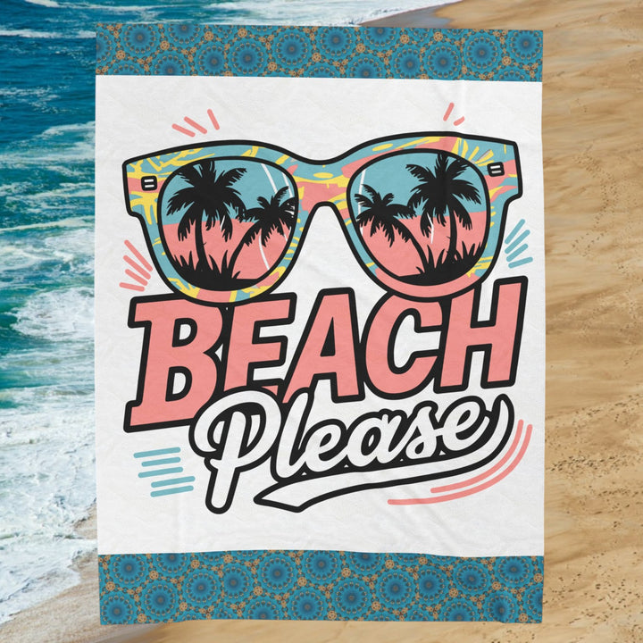 Velveteen Plush Blanket - Beach Please