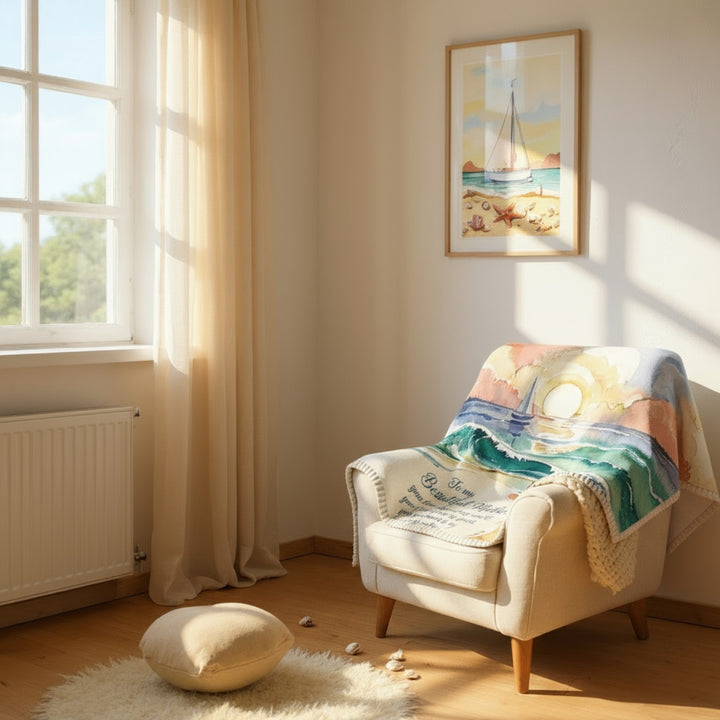 Beautiful Mother -  Velveteen Plush Blanket for Moms - Perfect Gift for Mother's Day