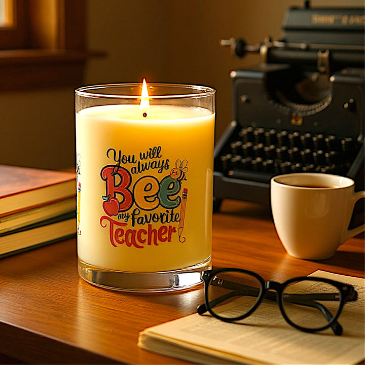 Scented Candle - Full Glass, 11oz - Bee My Favorite Teacher