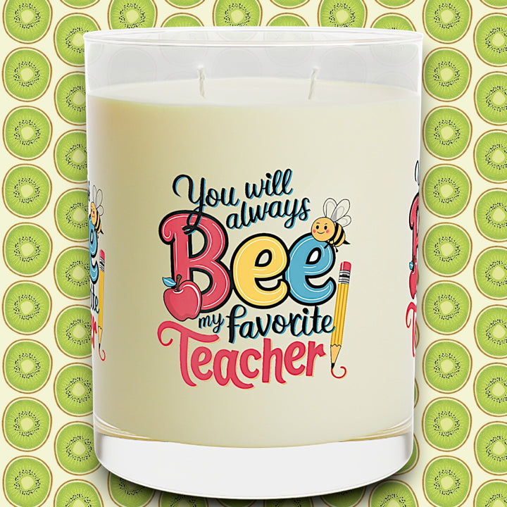 Scented Candle - Full Glass, 11oz - Bee My Favorite Teacher