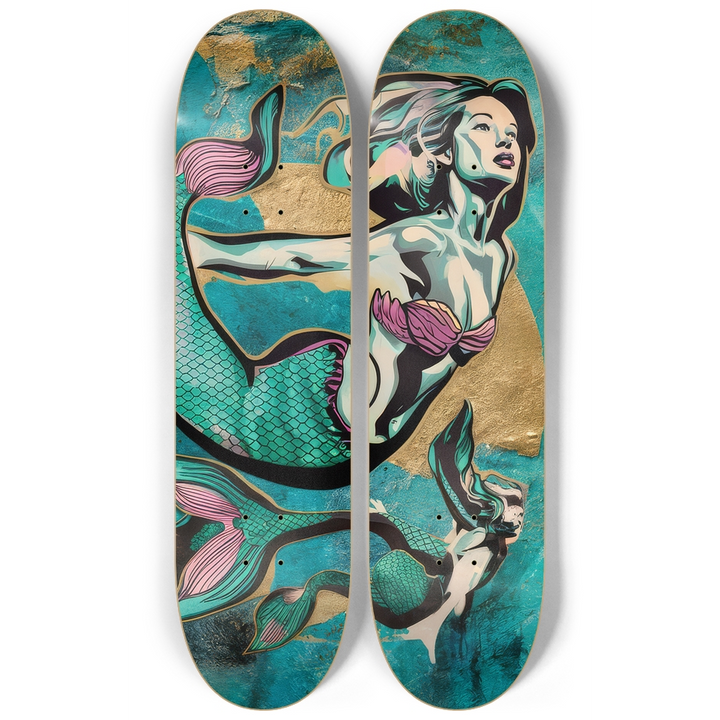 2 Skateboard Series Art - Mermaid Forward