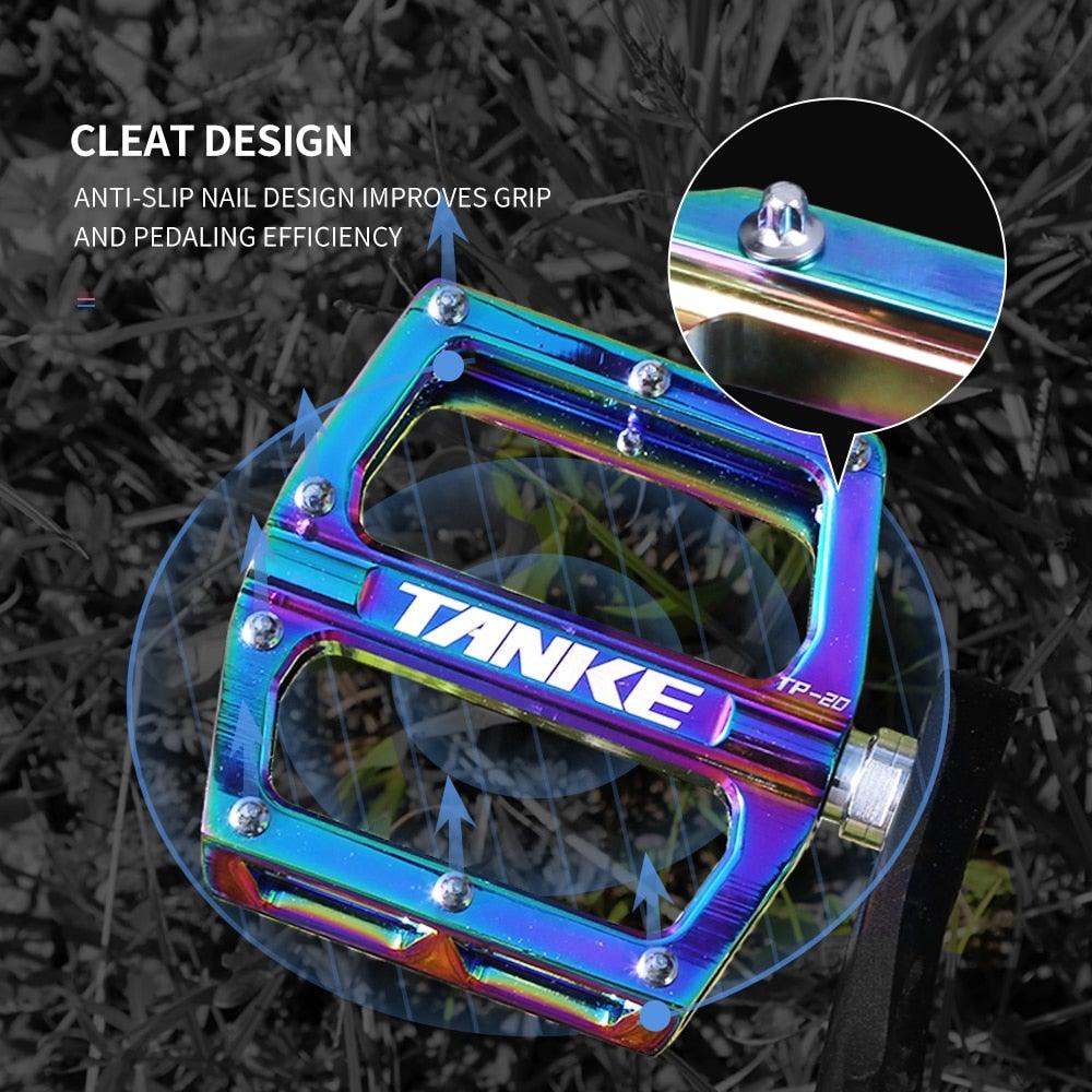 Ultralight Aluminum Bike Pedals – Anti-Skid Platform Pedals with Sealed Bearings