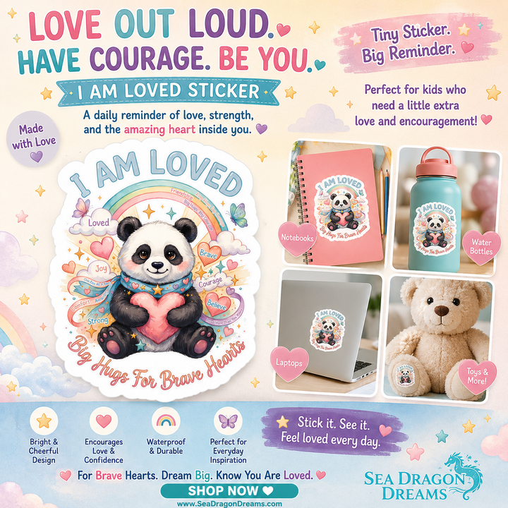I Am Loved Panda Sticker | Brave Buddies™
