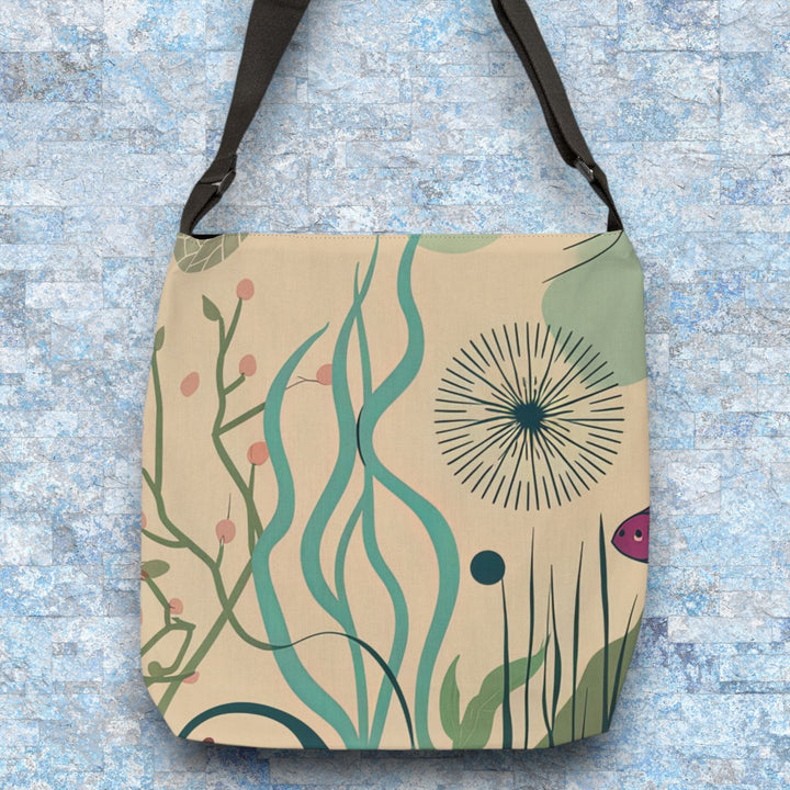 Adjustable Tote Bag  - BoHo Seaweed
