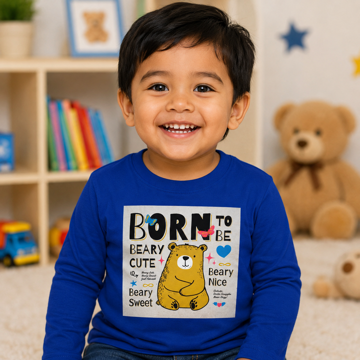 Toddler Long Sleeve Tee - Born To Be Beary Cute