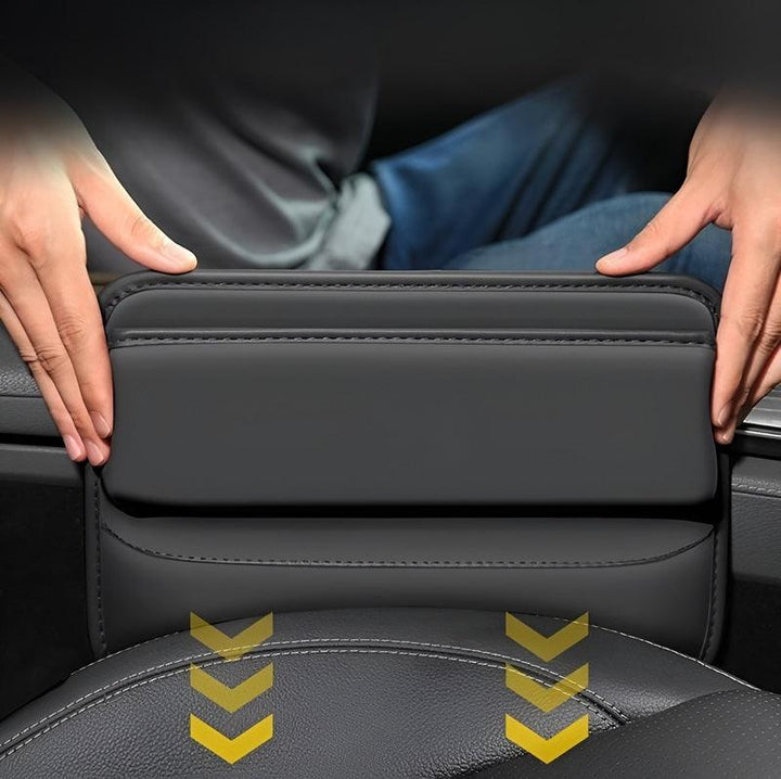 Leather Car Seat Gap Organizer | Console Crevice Storage Box