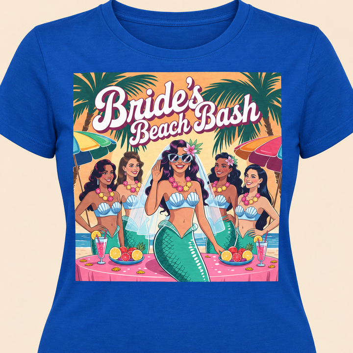 Bridal Beach Bash Tee, Tropical Party Shirt, Summer Wedding Celebration Top, Bride Tribe Gift, Bachelorette Bash Apparel