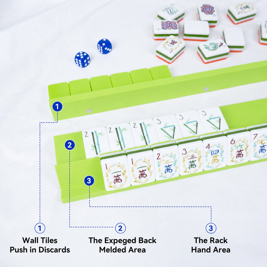 American Mahjong Rack Set with Magnetic Pusher